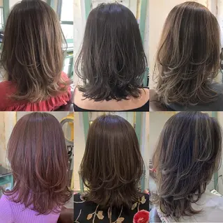 ミディアム カラー tripletta トリプレッタのヘアスタイル