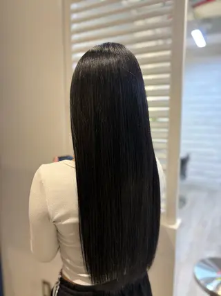 ロング カラー 安部 美里のヘアスタイル