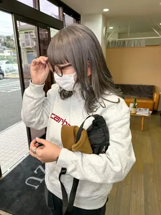 ミディアム カラー ブリーチカラー🫧 森　凪沙のヘアスタイル