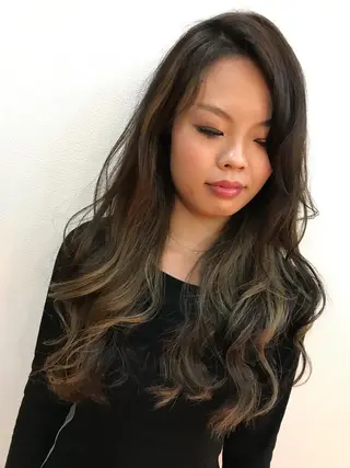 ロング カラー 大山 雅矢のヘアスタイル
