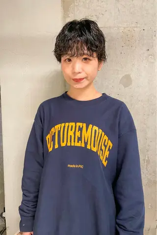 ショート パーマ パーマ/レイヤー 岩山丈一郎のヘアスタイル