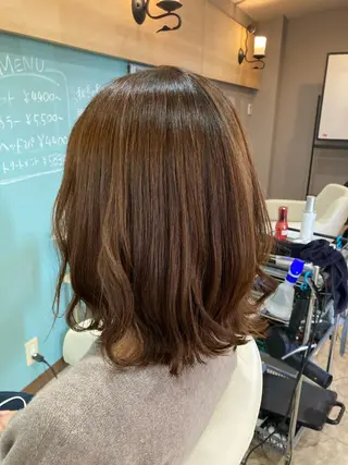 ミディアム カラー 谷川 穂のヘアスタイル