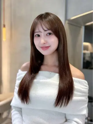 ロング Ruri縮毛矯正 酸性ストレートのヘアスタイル