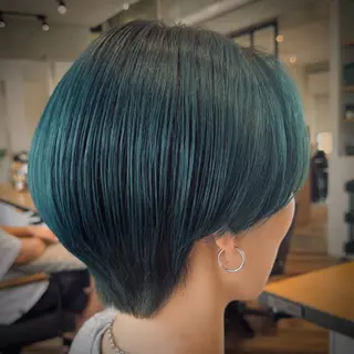 ショート カラー ソイ 🐈⬛💛🫧のヘアスタイル