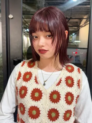 ミディアム カラー 大塚 愛実のヘアスタイル