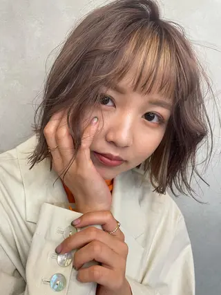 ミディアム Haru/THREE …by velvetのヘアスタイル