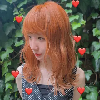 ロング カラー 博多/Blue 💎松藤 莉奈のヘアスタイル