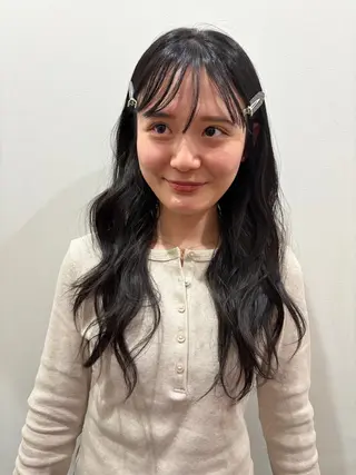 ロング カラー yuzuki縮毛矯正 /カラーモデルのヘアスタイル