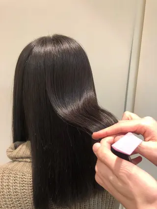 ミディアム パーマ 韓国ヘアメイク🎀/ 縮毛矯正✨山本媛香のヘアスタイル