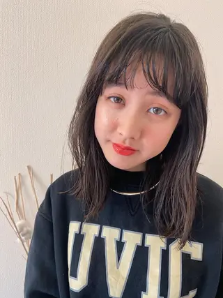 ミディアム SUNC/🤎 オオクマ　カナエ🤎のヘアスタイル