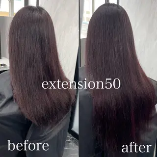 ロング カラー エクステ🩵ブリーチ 韓国ヘア🩵KAEのヘアスタイル