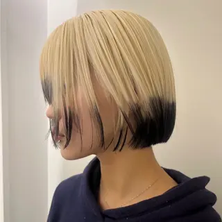 ショート カラー ハイトーン/パーマ/ メンズ / 新宿🌐のヘアスタイル