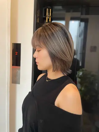 ショート カラー ヘアカラー&縮毛矯正 STAR☆RIVERのヘアスタイル