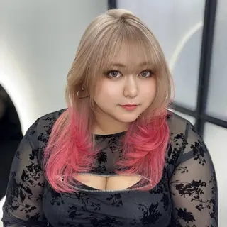 ロング カラー Ren. 🦋デザインカラーのヘアスタイル