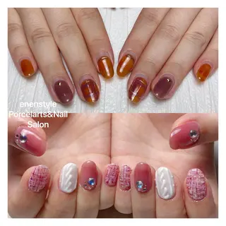 ミディアム ネイル 🐾enen style 🐾のネイルデザイン