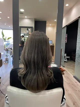ロング カラー たなか りなのヘアスタイル