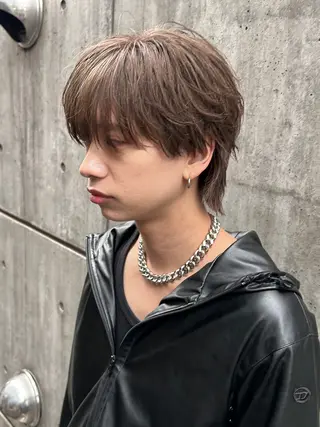 ショート カラー パーマ メンズ 岩城 滉成のヘアスタイル