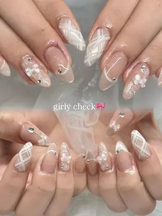 ネイル 🎀チーク/ちゅるん 🫧chisa🎀のネイルデザイン