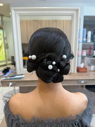 ミディアム ヘアアレンジ 韓国ヘアメイク🎀/ 縮毛矯正✨山本媛香のヘアスタイル