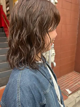ミディアム パーマ ayane⭐️ボブ・ ショート・パーマのヘアスタイル