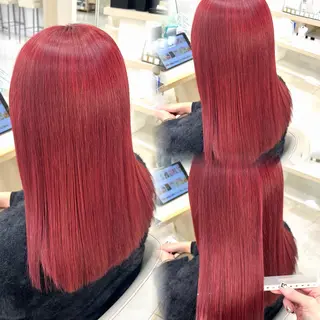 セミロング カラー 暖色/ブリーチカラー 🎀 M i k uのヘアスタイル