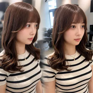 カラー パーマ ヘアアレンジ 艶髪縮毛矯正/透明感 カラー/YUKAのヘアスタイル