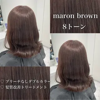 カラー 🤍ブリーチなし ブラウンhimi🤍のヘアスタイル