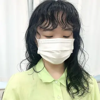 セミロング カラー パーマ ヘアアレンジ メンズ キッズ ネイル マツエク・マツパ レイヤーカット/ 巻ける縮毛矯正のヘアスタイル