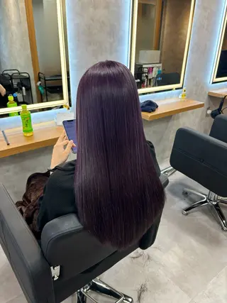 ロング カラー パーマ ヘアアレンジ 透明感ブリーチカラー 🌈TOMOHIROのヘアスタイル