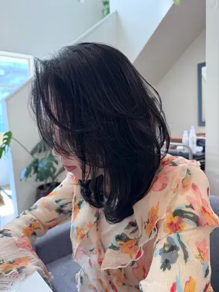 セミロング 福井 珠乃のヘアスタイル