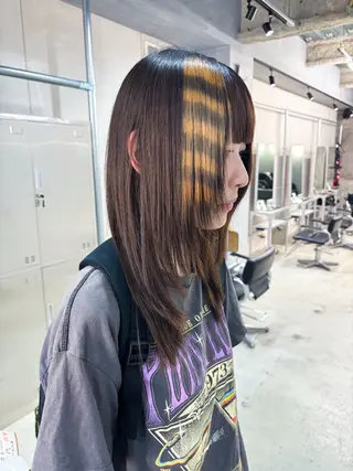 セミロング カラー デザインカラー /rioのヘアスタイル