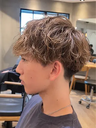 ショート パーマ メンズ 新宿メンズ専門 モテ清潔感パーマ特化のヘアスタイル