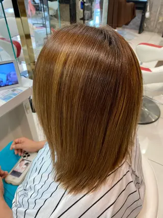 ミディアム 髪質改善・縮毛矯正 大石　郷のヘアスタイル