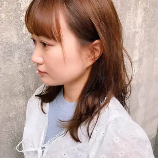 セミロング カラー 中川 竜誠のヘアスタイル
