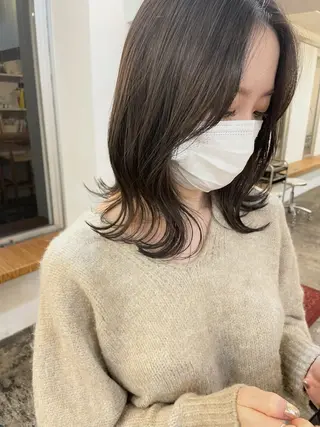 ミディアム 【表参道】Ruri デジタルパーマのヘアスタイル