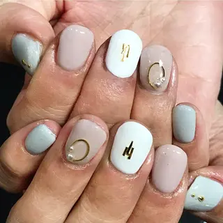 ネイル 渋谷／チップ長さ出し 👑アプレgel-xのネイルデザイン