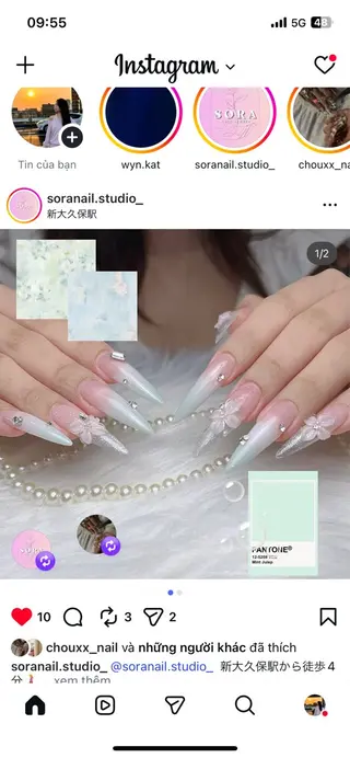 ネイル Sora nail 長さ出し専門店のネイルデザイン
