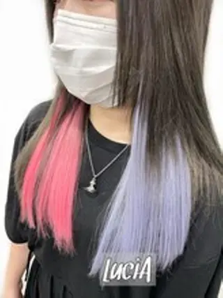 ロング ヘアアレンジ カラー エクステ7:30〜 LuciA\5900のヘアスタイル