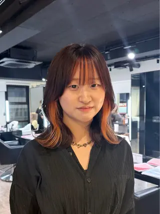 ミディアム 🎀momoღブリー チハイトーン🎀のヘアスタイル