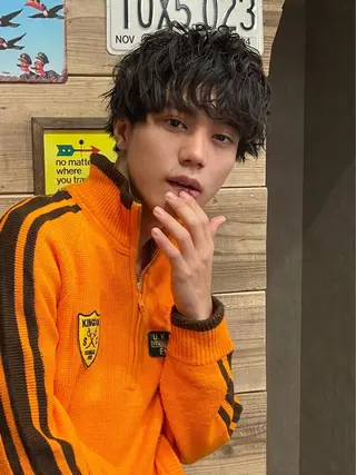 ショート パーマ メンズ パーマ比率50% 辻本耀二郎のヘアスタイル