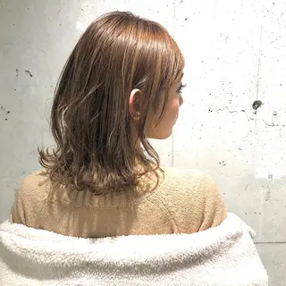 ミディアム カラー YU-KA ✂︎Rico.のヘアスタイル