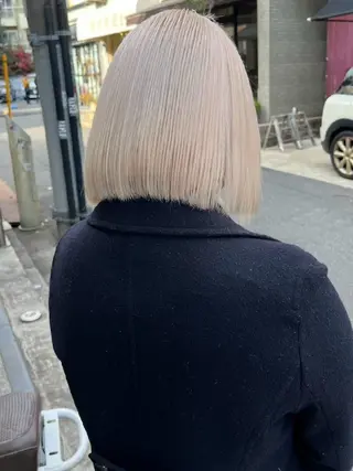 ショート カラー ヘアアレンジ ブリーチ矯正髪質改善 ✨オオエタクミのヘアスタイル