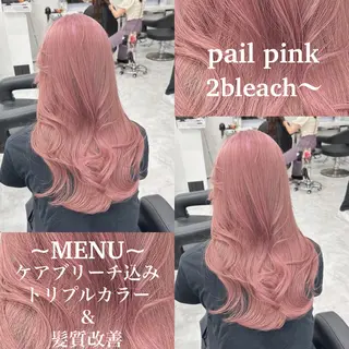 ロング カラー 色落ち綺麗🩰ハイ トーン🎀RINKAのヘアスタイル