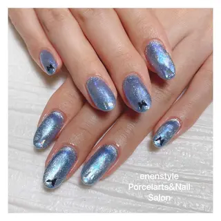 ミディアム ネイル 🐾enen style 🐾のネイルデザイン