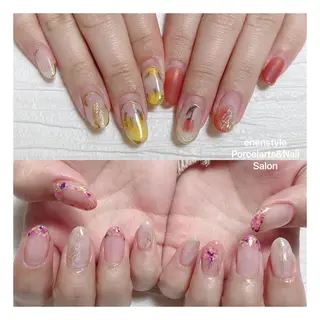 ミディアム ネイル 🐾enen style 🐾のネイルデザイン