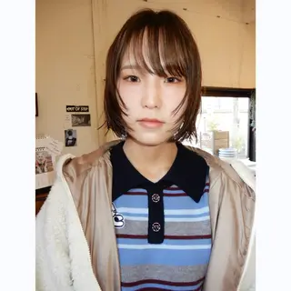 ショート カラー デザインカット🎨 ボブ🫟おざきのヘアスタイル
