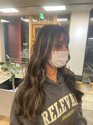 セミロング カラー 堀田 将輝のヘアスタイル