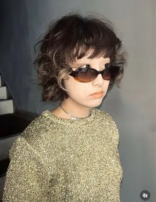 ショート カラー ヘアアレンジ toyohara momokaのヘアスタイル