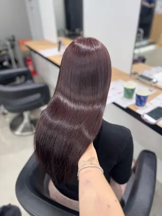 ロング カラー ヘアアレンジ 🤍淡色ピンク&ラベ ンダーYUKI🤍のヘアスタイル