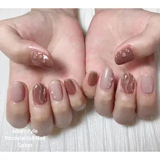 ミディアム ネイル 🐾enen style 🐾のネイルデザイン